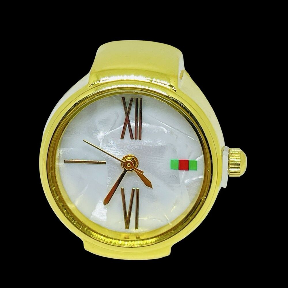 BOZHI Ring Watch Gold Design With Crystals New